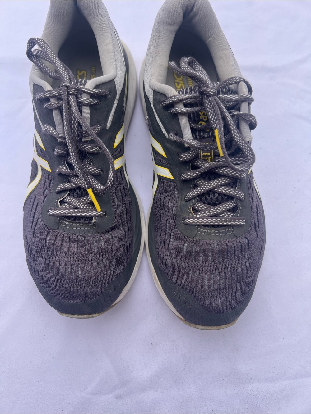 ASICS Men's Charcoal and Yellow Athletic Running Sneakers